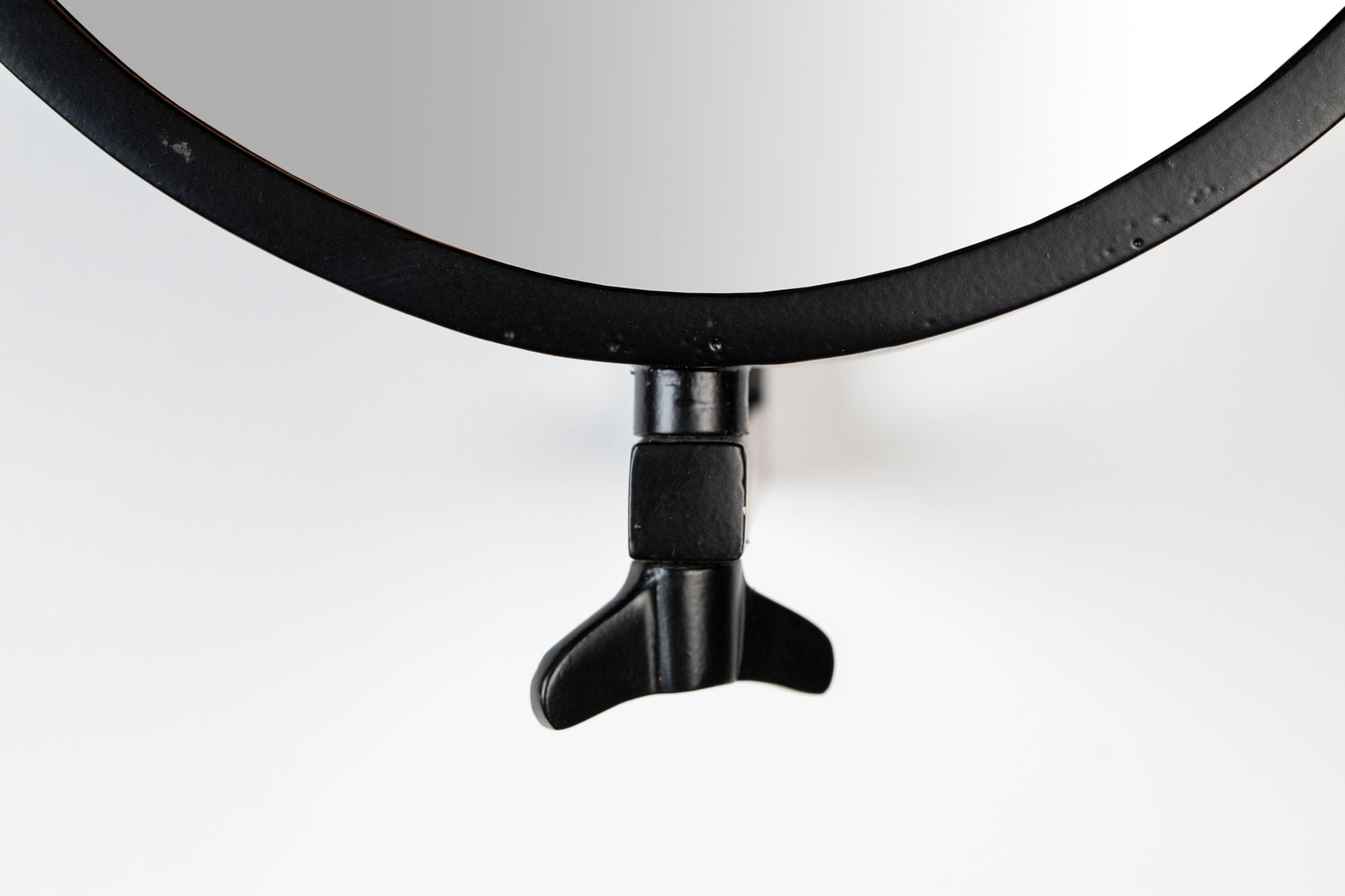 Lara Oval Black Wall Mirror